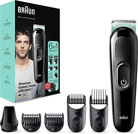 Braun Regolabarba Uomo, Rasoio Elettrico Barba Incluso, Rifinitore