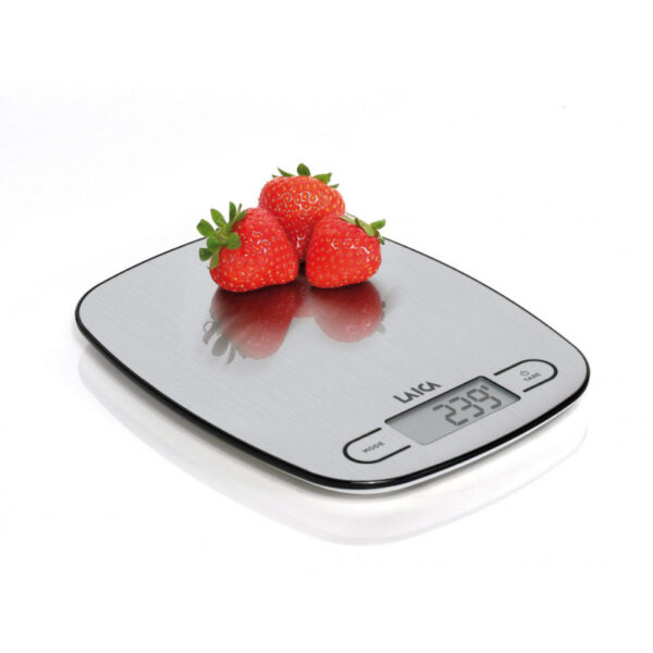 LAICA Bilancia da cucina digitale elettronica con Display LCD Portata Massima 5 Kg colore Acciaio - KS1033